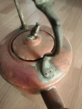 Bollitore antico in rame teiera d'epoca