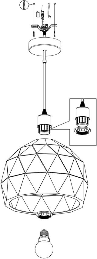 Lampada a Sospensione Design EGLO ROCCAFORTE 40cm