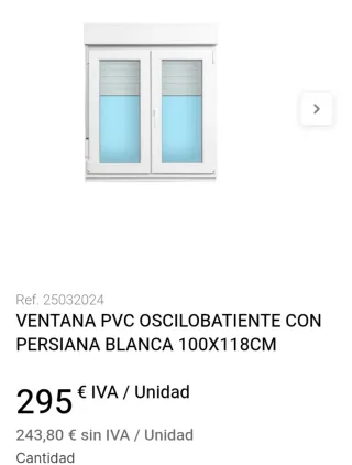 Ventana PVC Oscilobatiente Blanca