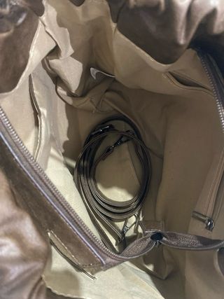 Bolso marrón con flecos