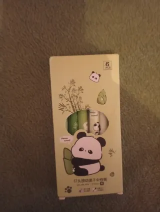 6 Bolígrafos Panda Gel