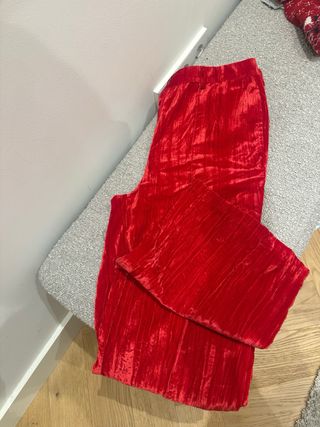 Pantalón terciopelo rojo talla 38