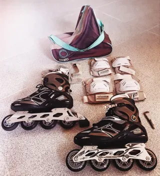 Patines Fila mod Diavolo. T 42.Bolsa y protectores