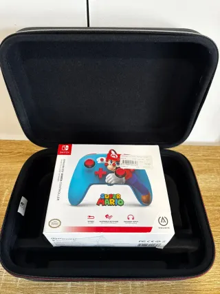 Mando Nintendo Switch Super Mario + maleta origina