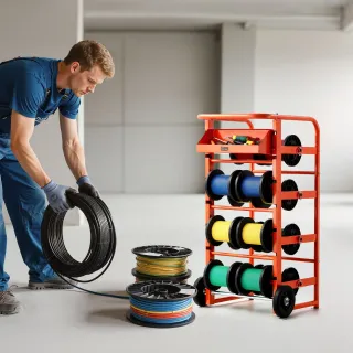 Supporto per Bobine di Fili 11 Barre Multiple