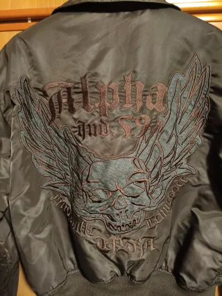 Chaqueta Bomber Alpha Industries XL Skull