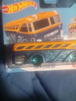 Hot Wheels Autobús Naranja y Azul