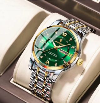 Reloj Poedagar Correa Oro y Plata Discos a color