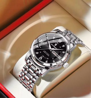 Reloj Poedagar Correa Oro y Plata Discos a color