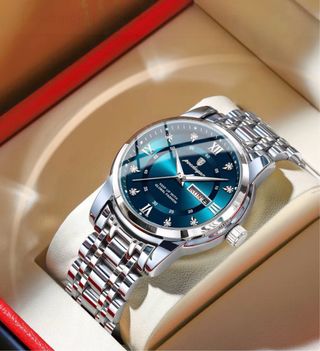 Reloj Poedagar Correa Oro y Plata Discos a color