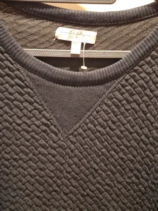 Vestido Zara punto gris Talla M