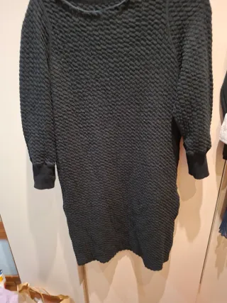 Vestido Zara punto gris Talla M