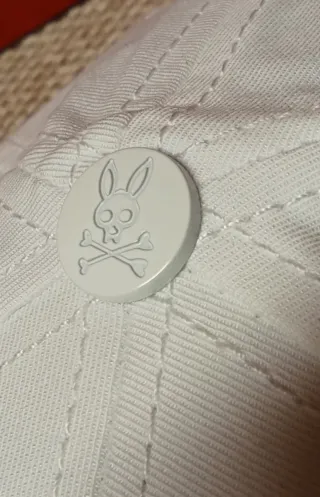 Gorra Psycho Bunny Blanca Talla Única