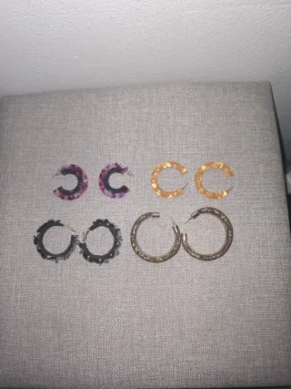 Lote 4 pendientes aro