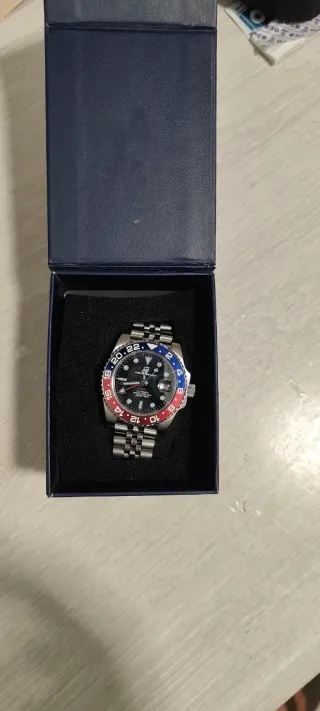 Reloj Pagani Design GMT Pepsi Automático Hombre