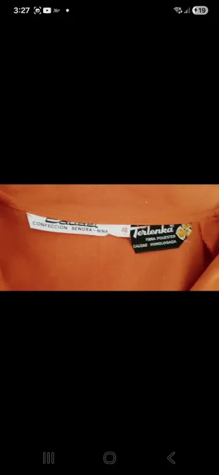 Vestido vintage naranja caldera corte clásico