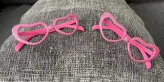Gafas de fantasía corazón rosa