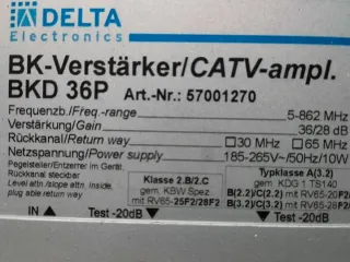 Amplificador de señal TV 36dB CATV 862Mhz