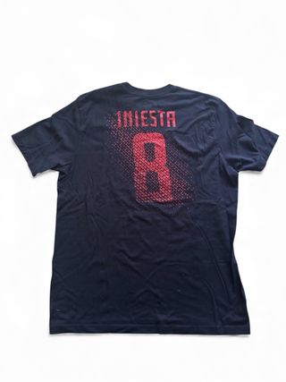 Camiseta Nike Iniesta 8 Azul marino y roja