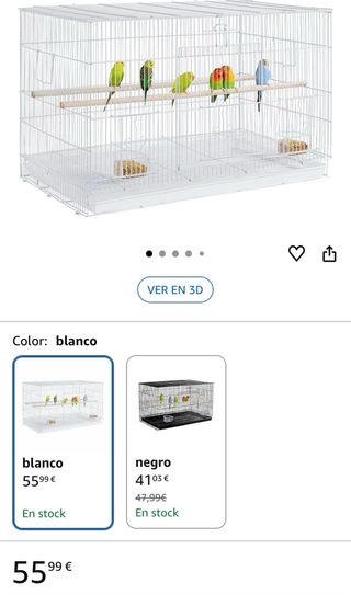 Jaula para pájaros blanca Yaheetech