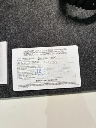 Casio G-Shock GA2100 Negro