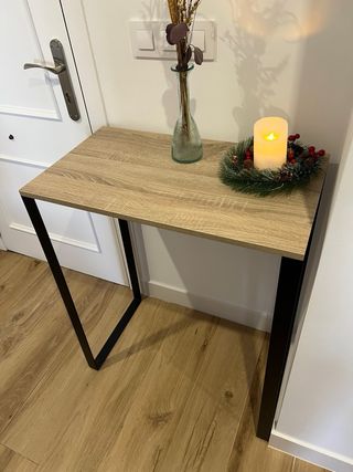 Mesa alta metal y madera