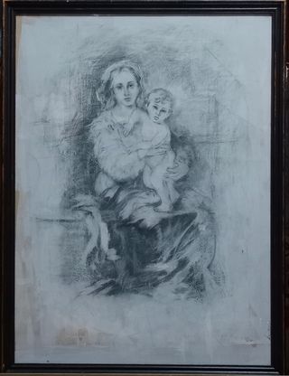 Cuadro al Óleo Virgen y Niño