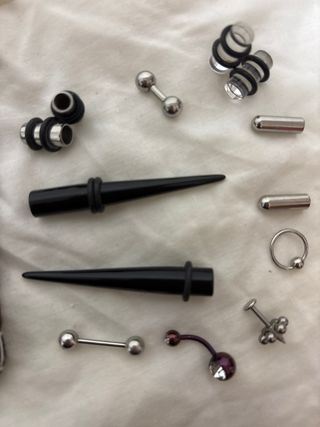 Set de Piercings y Expansores surgical steel