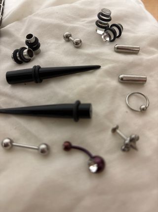 Set de Piercings y Expansores surgical steel