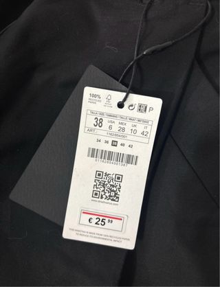 Pantalón negro Stradivarius con cinturón