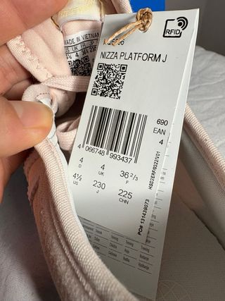 Adidas Nizza Platform J Rosa/Blanco