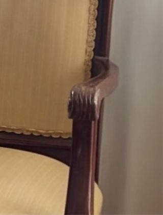 Sillón Isabelino Tapizado Madera