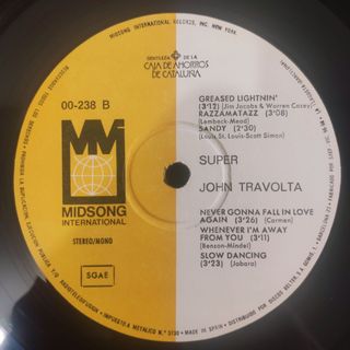 Super John Travolta, Disco Vinilo LP 1979