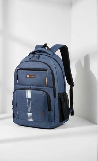 Mochila azul estudio, diario, viaje. Nueva