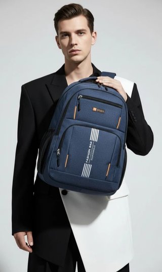 Mochila azul estudio, diario, viaje. Nueva