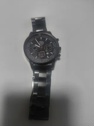 Reloj LIGE Negro y Plateado