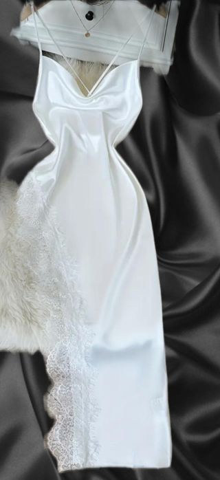 Camisón lencero blanco encaje