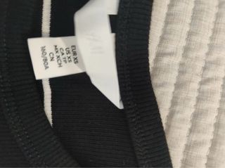 Top H&M Rayas Negras y Blancas