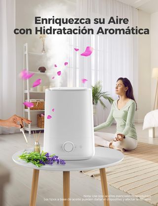 Humidificador 5L Nebulización Ultrasónica Luz Noct