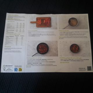 Kit Fichas Menu Hello Fresh. Recetas de cocina 100