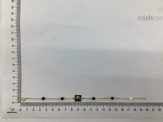 pulsera oro 18k con piedra con onix