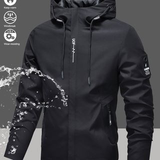 Chaqueta Cortavientos Negra Talla L