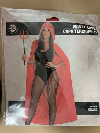 Capa Terciopelo Roja Talla Única