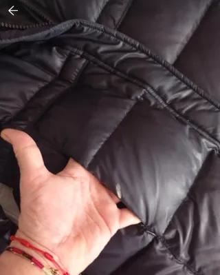 Zara Anorak de Plumón Vintage Cuello Envolvente Az