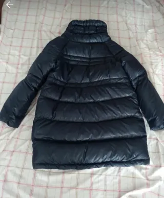 Zara Anorak de Plumón Vintage Cuello Envolvente Az