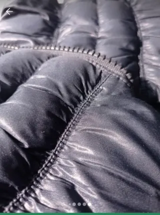 Zara Anorak de Plumón Vintage Cuello Envolvente Az