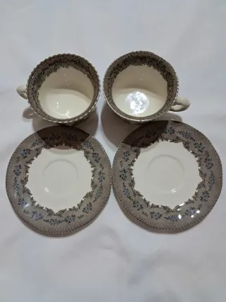 2 Tazas y Platillos Café Cartuja "Viejo Molino"