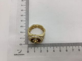 sello oro 18k con piedra con circonita