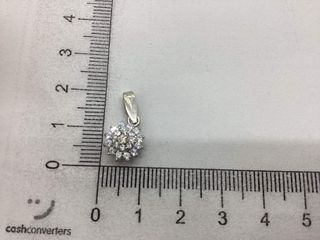 colgante oro 18k con piedra con circonita