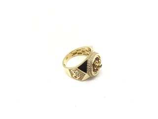 sello oro 18k con circonita
